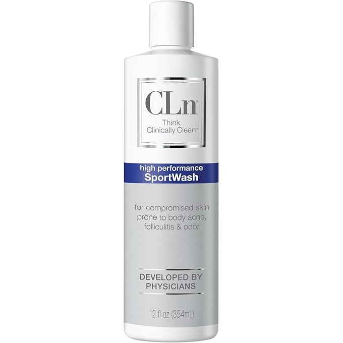 CLn SportWash - Sport Body Wash for Skin Prone to Sport Infections, Rashes, and Ingrown Hairs (12 fl oz)